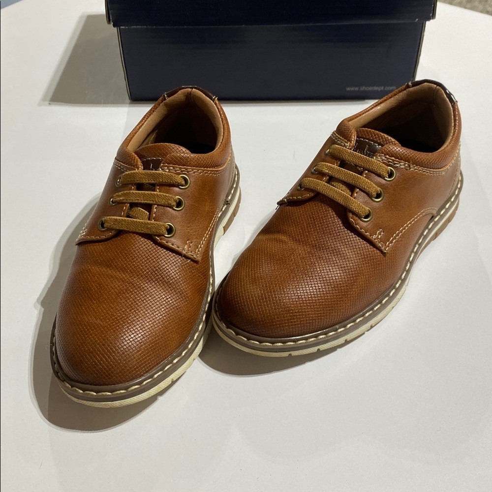 Classic Brown Kids Dress Shoes